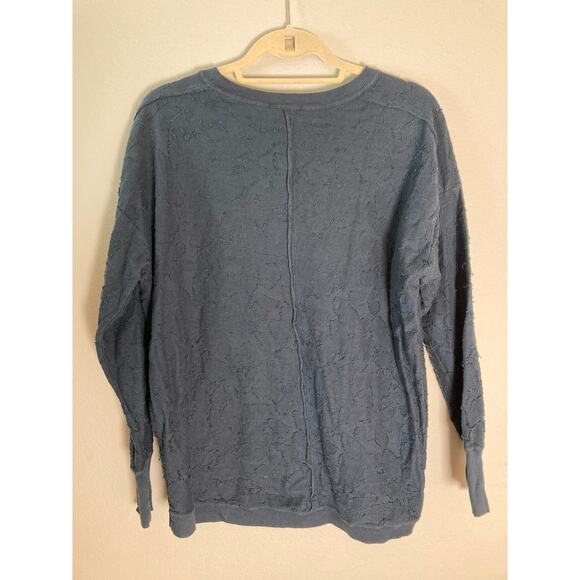 Pas de Calais - Deep Teal Cotton Sweatshirt ~ Textured Simplicity! ~ Sz 36 - Picture 5 of 7